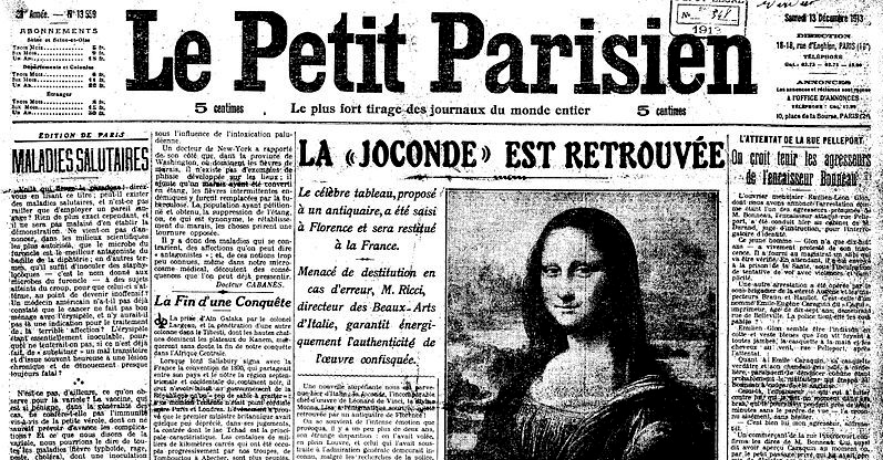Mona_Lisa_Found,_La_Joconde_est_Retrouvée,_Le_Petit_Parisien,_Numéro_13559,_13_December_1913