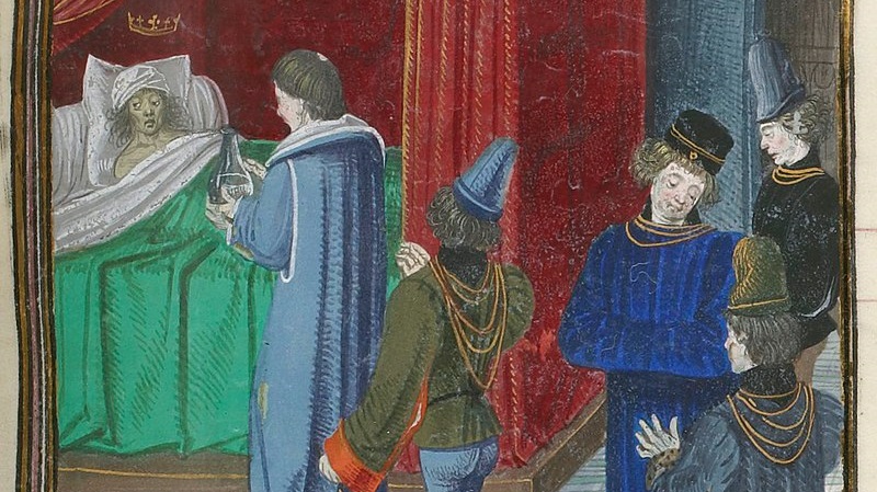 800px-Charles_VI_bedridden_and_his_physician