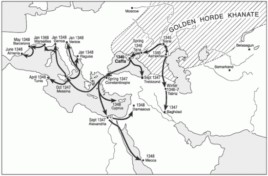 caffa map great plague