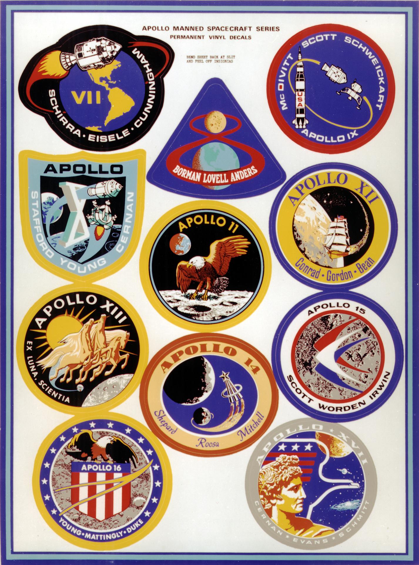 Nasa Apollo missions patches