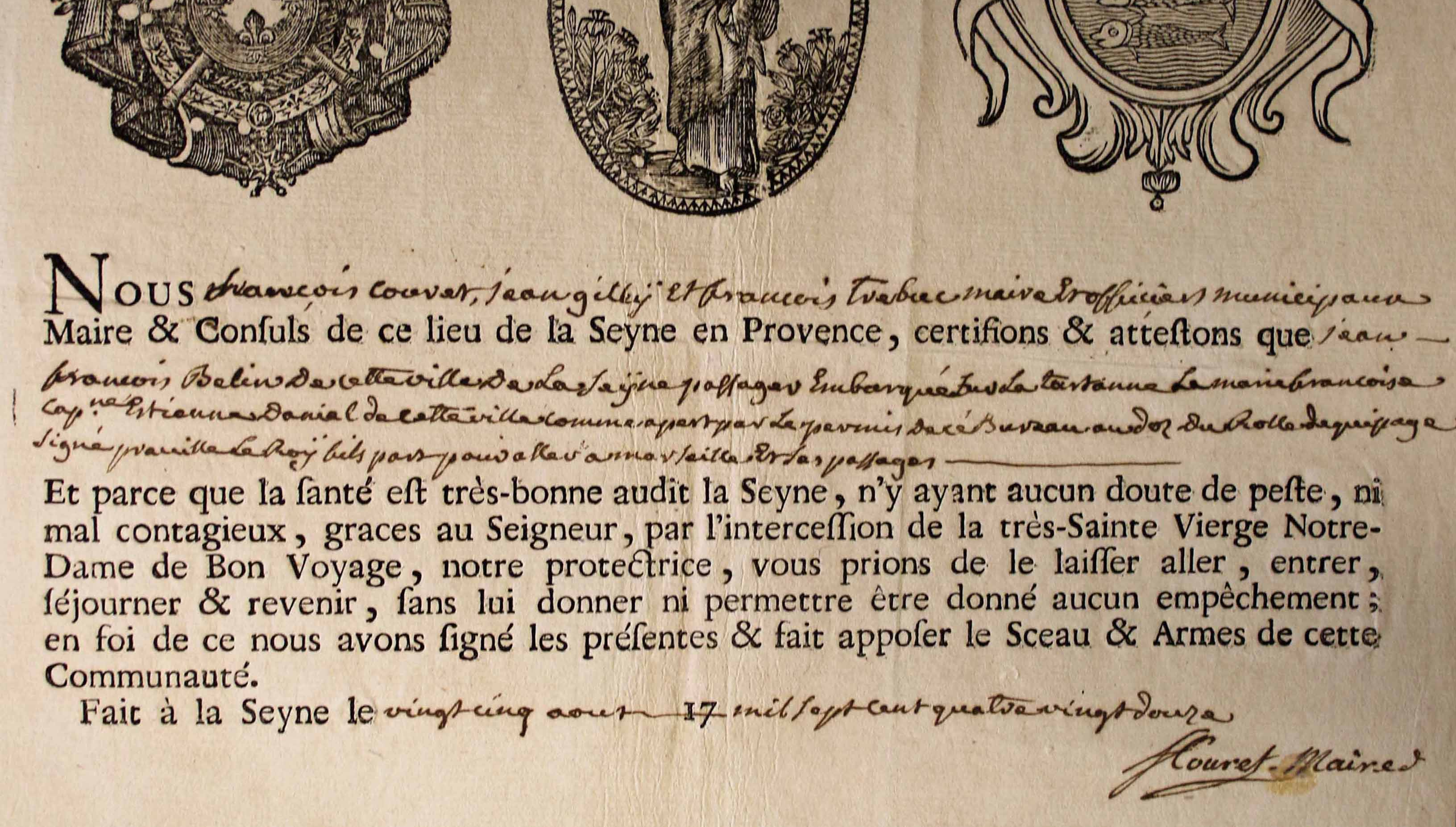 patente santé 1792